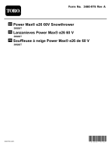 Toro Power Max e26 60V Snowthrower Manuel utilisateur