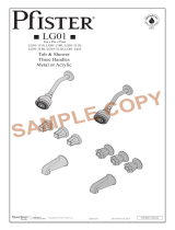Pfister Pfirst Series LG01-1120 Specification and Owner Manual