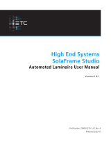 ETC High End Systems Solaframe Studio Automated Luminaire Manuel utilisateur
