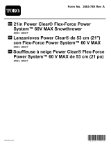 Toro 21in Power Clear Flex-Force Power System 60V MAX Snowthrower Manuel utilisateur