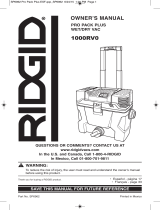 RIDGID 1000RV0 Pro Pack Plus Wet-Dry Vac Le manuel du propriétaire