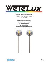 Wetelux 98 38 24 Set of 2 Solar Garden Sticks Manuel utilisateur