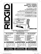RIDGID 3 Gallon 5.0-Peak Horsepower HP NXT Wet/Dry Vac Manuel utilisateur