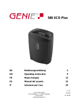 Genie 580 XCD Plus Shredder Manuel utilisateur