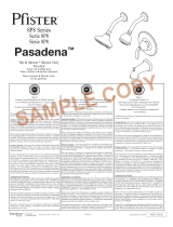 Pfister Pasadena 8P8-PDMC Specification and Owner Manual