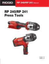 RIDGID RP 241 Press Tool Manuel utilisateur