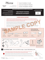 Pfister Renato 8P8-RNCC Specification and Owner Manual