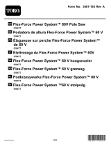 Toro Cordless Pole Saw 60V MAX* Flex-Force Power System 51847T – Tool Only Manuel utilisateur