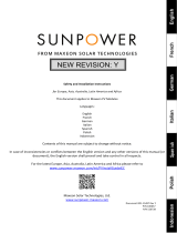 SunPower SPRXyy-xxx Series Maxeon Solar Panel Manuel utilisateur