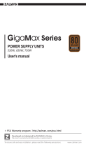 ZALMAN GigaMax Series Power Supply Unit Manuel utilisateur