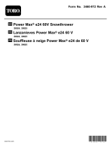 Toro Power Max e24 60V Snowthrower Manuel utilisateur