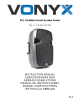Vonyx 170.075 SPJ Portable Sound System Manuel utilisateur