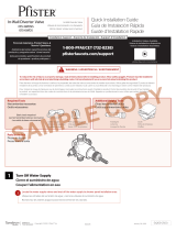 Pfister 015-3WDNS Specification and Owner Manual