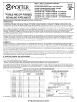 Potter HS24-177 High Candela Wall Mount Horn Strobe Le manuel du propriétaire