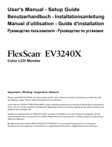 Eizo EV3240X Guide d'installation