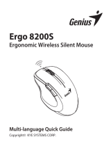Genius Ergo 8200S Ergonomic Wireless Silent Mouse Mode d'emploi