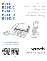 VTech IS9141-5 2 Line Corded and Cordless Telephone Mode d'emploi
