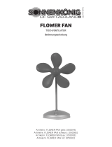 Sonnenkönig Tischventilator Flower Fan schwarz Mode d'emploi