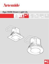 Artemide Ego 55-90 Ego Square Recessed Outdoor LED Ceiling Light Guide d'installation