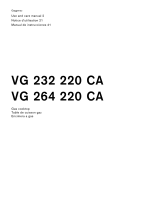 Gaggenau VG232220CA 200 Series Vario Hob Gas Manuel utilisateur