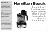 Hamilton Beach 12 Cup Stack and Snap Food Processor Black and Stainless Mode d'emploi