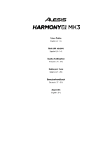 Alesis Harmony 61 MK3 61 Key Portable Keyboard Mode d'emploi