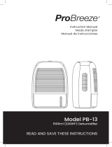 ProBreeze PB-13 1500ml 2200ft3 Dehumidifier Manuel utilisateur