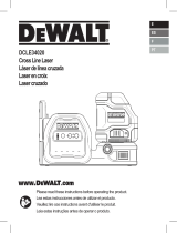 DeWalt DCLE34020 Cordless Cross Line Green Laser Kit Manuel utilisateur