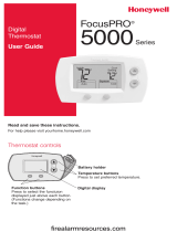 Honeywell FocusPRO 5000 Series Digital Thermostat Mode d'emploi