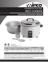 Winco RC-P301 Commercial Electric Rice Cooker Manuel utilisateur