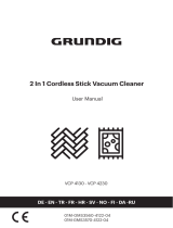 Grundig VCP 4130 2 In 1 Cordless Stick Vacuum Cleaner Manuel utilisateur