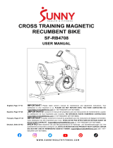 SUNNY Health Fitness SF-RB4708 Cross Training Magnetic Recumbent Bike Manuel utilisateur