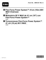 Toro Flex-Force Power System 41cm (16in) 60V MAX Chainsaw Manuel utilisateur