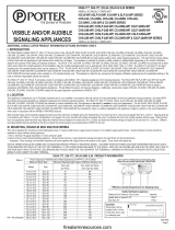Potter HS24-177 Visible and Audible Signaling Appliances Manuel utilisateur