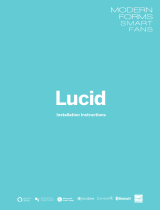 LucidFR-W2304 Matte Black Blades Downrod Ceiling Fan