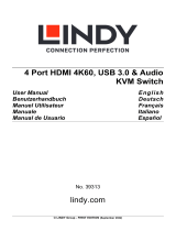 Lindy 4 Port HDMI 4K60, USB 3.0 & Audio KVM Switch Manuel utilisateur