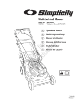 Simplicity MANUAL, OPS, SMI WALK MOWER MODEL EYPV21875 Manuel utilisateur