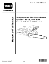 Toro Cordless Battery Chainsaw Flex-Force Power System 60V MAX* 51845T Manuel utilisateur