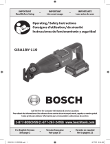 Bosch GSA18V-110 PROFACTOR 18V 1-1/8 In Reciprocating Saw Manuel utilisateur