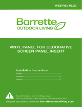Barrette Outdoor Living 2054590 Vinyl Panel for Decorative Screen Panel Insert Manuel utilisateur