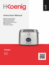 H Koenig tos8 1000W 2-Slot Toaster Manuel utilisateur