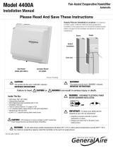 GeneralAire 4400A Fan-Assist Evaporative Humidifier Guide d'installation