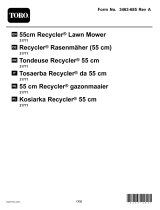 Toro 55 cm Recycler Self Propelled Petrol Lawn Mower 21771 Manuel utilisateur