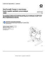 Graco 3A7214F, SaniForce® Pompe à membrane haute qualité sanitaire pneumatique 1040, Liste de réparation / pièces Le manuel du propriétaire