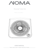 NOMA 3-Speed Slim Square Turbo Fan Le manuel du propriétaire