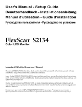 Eizo S2134 Guide d'installation