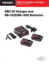 RIDGID Batteries au lithium avancées de 18 V et chargeur Manuel utilisateur