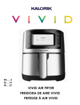 KALORIK VIVID 7 Quart Full Color Display Air Fryer Features Manuel utilisateur