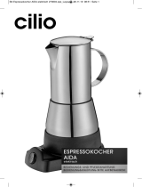 Cilio Elektro Espressokocher AIDA 6 Tassen, Edelstahl, Cilio 273694 Mode d'emploi