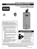 GSW Chauffe-eau au gaz à évacuation forcée Manuel utilisateur